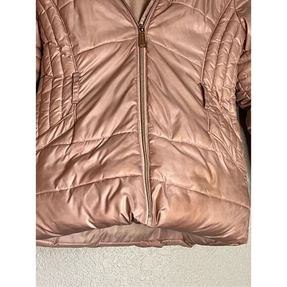 MICHAEL KORS Rose Gold  Stadium Length Puffer Jacket 7/8 - Picture 4 of 6